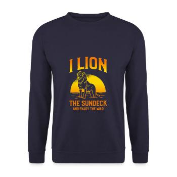I Don't Go Anywhere Without My Bipod Coyote - Unisex Sweatshirt - navy - Front - Alina (178cm) & Michal (187cm)