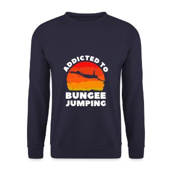 Accro au saut à l’élastique Bungy Jumper - Sweat-shirt Unisexe - marine - Devant - Alina (178cm) & Michal (187cm)
