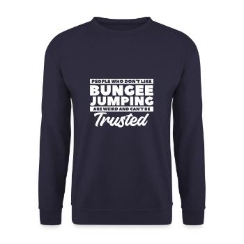 Les gens qui n’aiment pas le saut à l’élastique sont bizarres - Sweat-shirt Unisexe - marine - Devant - Alina (178cm) & Michal (187cm)