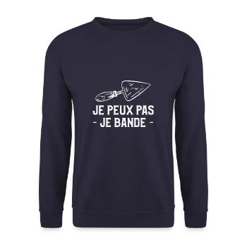 Je Peux Pas Je Bande Carreleur Carrelage - Sweat-shirt Unisexe - marine - Devant - Alina (178cm) & Michal (187cm)
