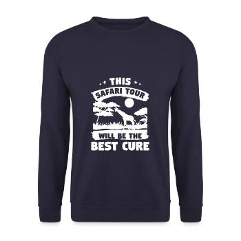 Ce safari sera la meilleure famille de guérison - Sweat-shirt Unisexe - marine - Devant - Alina (178cm) & Michal (187cm)