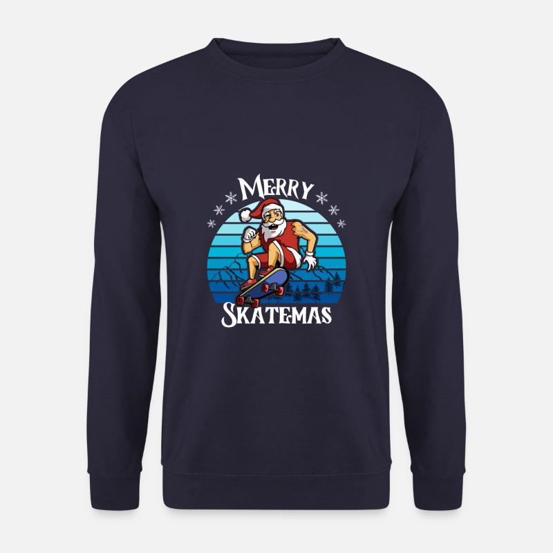 Merry Skatemas Skateboarder Skater Weihnachten - Unisex Pullover - Navy