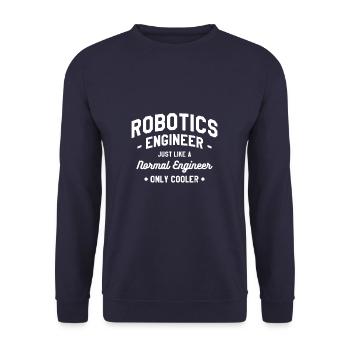Robotik-Ingenieur wie ein normaler Ingenieur - Unisex Pullover - Navy - Vorne - Alina (178cm) & Michal (187cm)