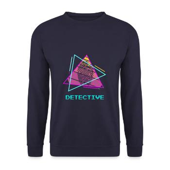 Retro Detective Investigator - Unisex Sweatshirt - navy - Front - Alina (178cm) & Michal (187cm)