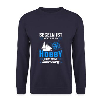 Segeln Ist Nicht Nur Ein Hobby Segler Segelboot - Unisex Pullover - Navy - Vorne - Alina (178cm) & Michal (187cm)