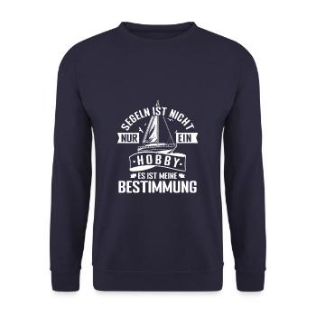 Segeln Ist Nicht Nur Ein Hobby Segler Segelboot - Unisex Pullover - Navy - Vorne - Alina (178cm) & Michal (187cm)