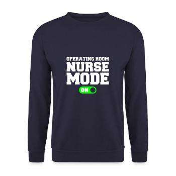 OP-Krankenschwester-Modus auf OP-Krankenschwestern RN - Unisex Pullover - Navy - Vorne - Alina (178cm) & Michal (187cm)