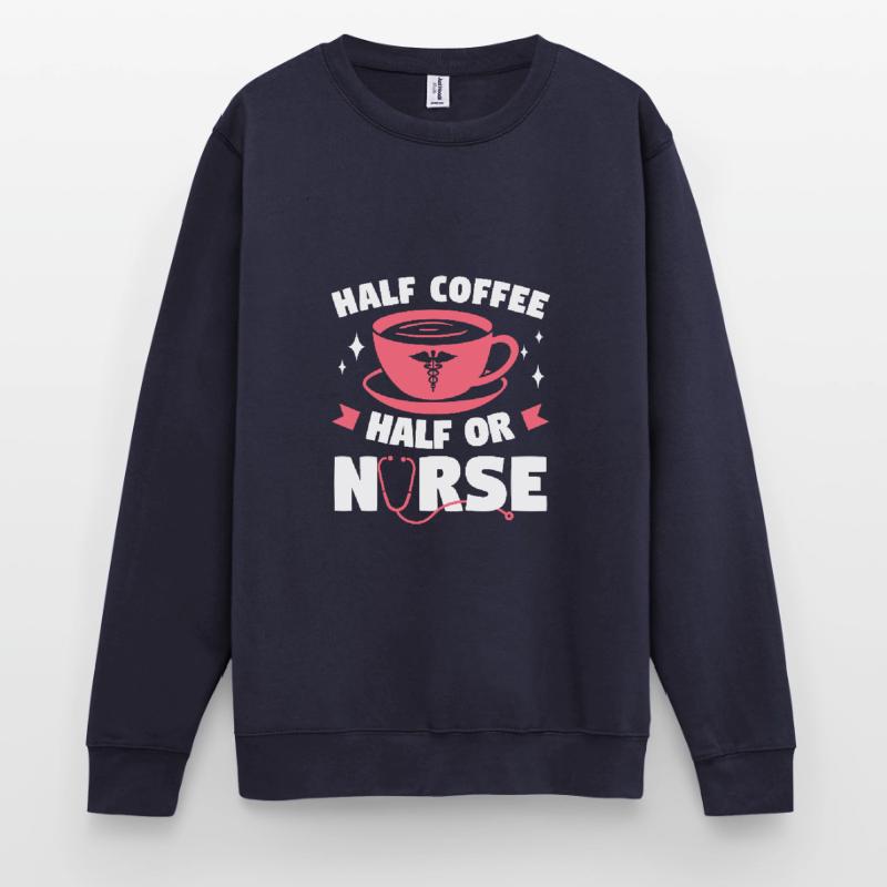 Halber Kaffee Halb ODER Krankenschwester OP-Krankenschwestern RN Unisex Pullover