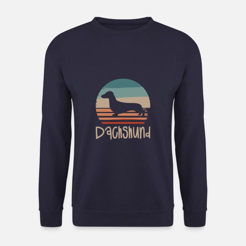 Vintage Retro Dackel Dackel Hundeliebhaber - Unisex Pullover - Navy