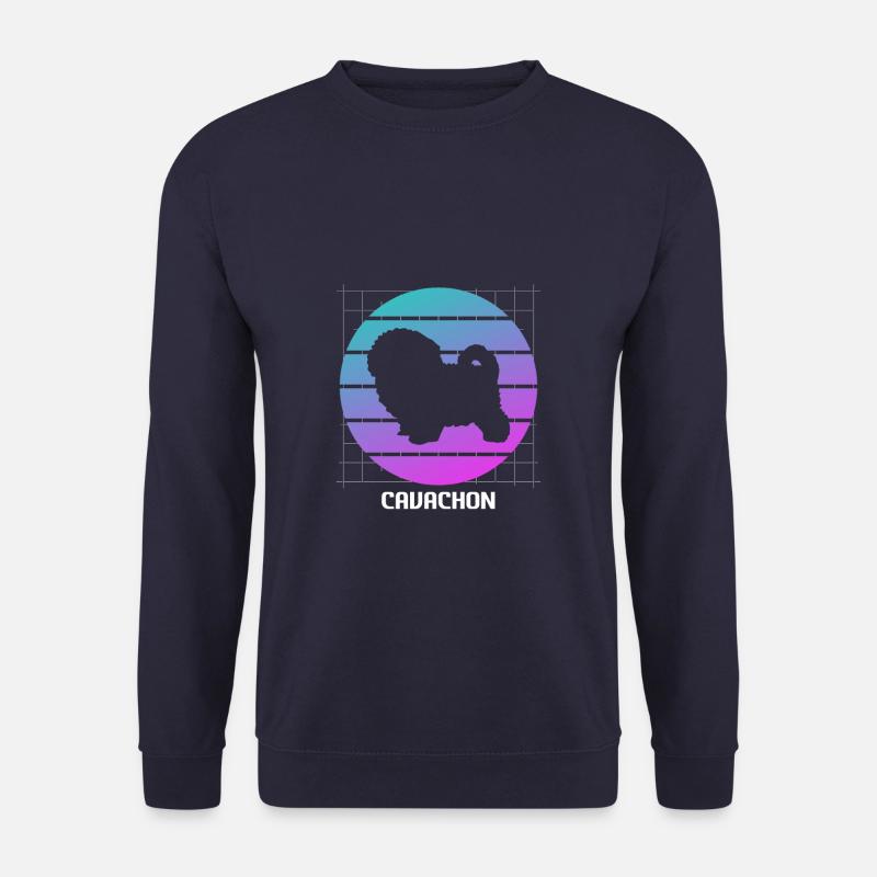 Retro Cavachon Dog Lover - Unisex Sweatshirt - navy