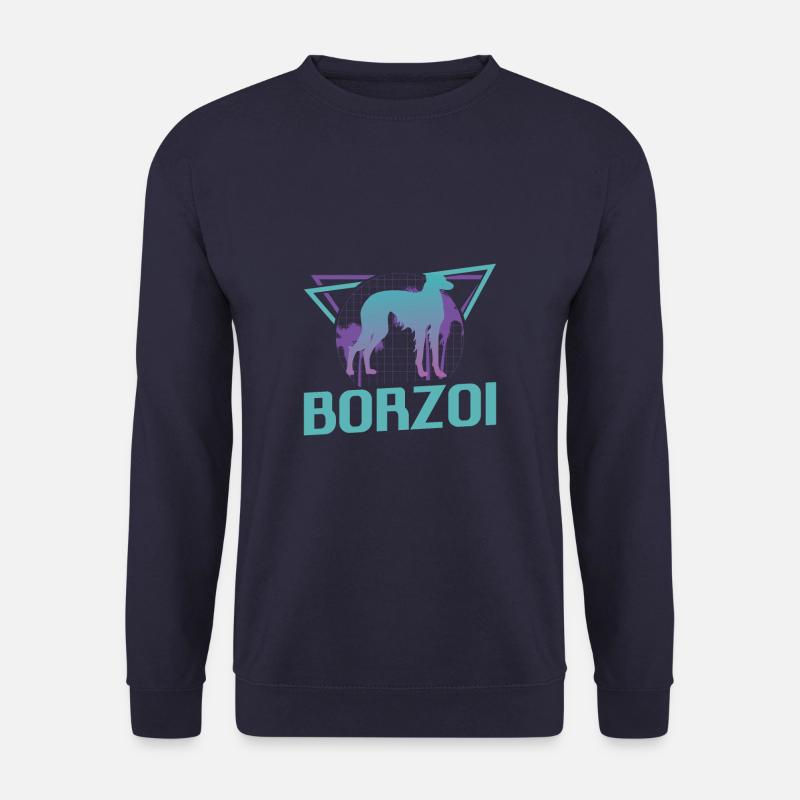 Retro Barsoi-Hundeliebhaber - Unisex Pullover - Navy