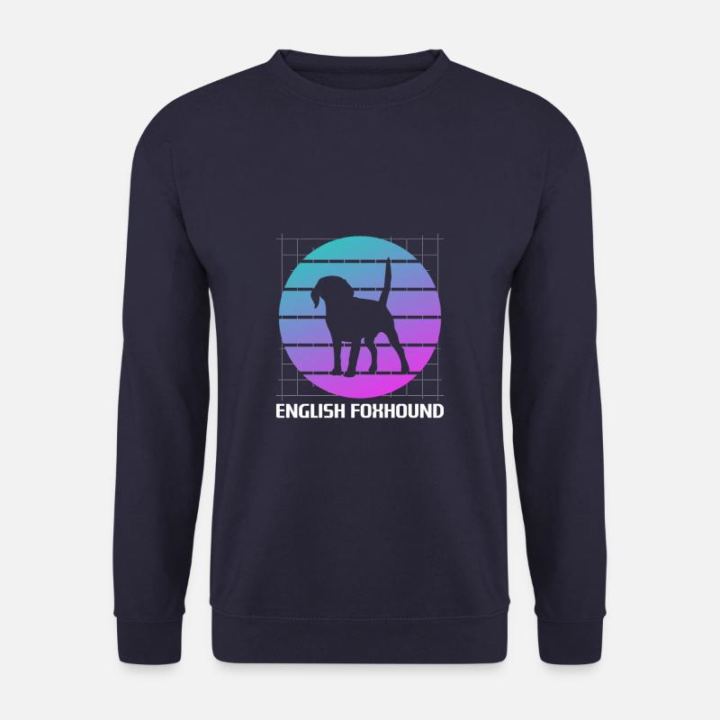 Retro englischer Foxhound-Hundeliebhaber - Unisex Pullover - Navy