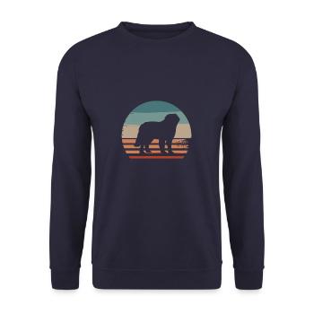 Vintage Retro St. Bernard Dog Lover - Sweat-shirt Unisexe - marine - Devant - Alina (178cm) & Michal (187cm)
