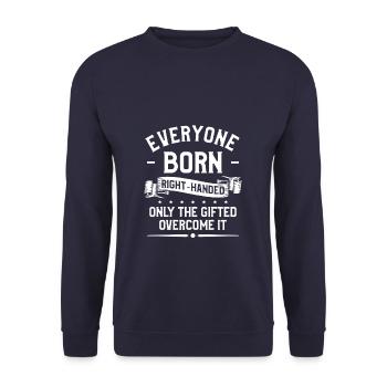 I Don't Go Anywhere Without My Bipod Coyote - Unisex Sweatshirt - navy - Front - Alina (178cm) & Michal (187cm)