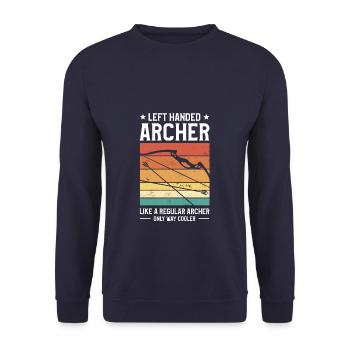 I Don't Go Anywhere Without My Bipod Coyote - Unisex Sweatshirt - navy - Front - Alina (178cm) & Michal (187cm)