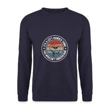 I Don't Go Anywhere Without My Bipod Coyote - Unisex Sweatshirt - navy - Front - Alina (178cm) & Michal (187cm)