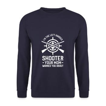 I Don't Go Anywhere Without My Bipod Coyote - Unisex Sweatshirt - navy - Front - Alina (178cm) & Michal (187cm)
