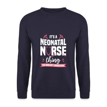 It's A Neonatal Nurse Thing You Wouldn't - Unisex Sweatshirt - navy - Front - Alina (178cm) & Michal (187cm)