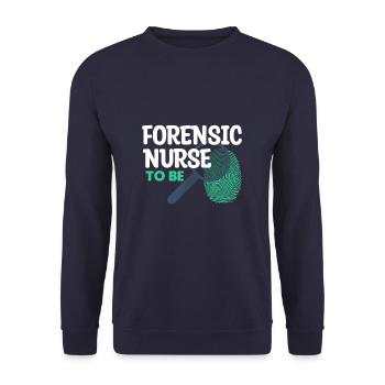 Une infirmière médico-légale sera infirmière autorisée en sciences - Sweat-shirt Unisexe - marine - Devant - Alina (178cm) & Michal (187cm)