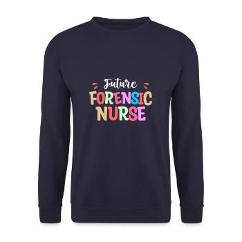 Futur infirmier médico-légal Sciences médicales Infirmière infirmière autorisée - Sweat-shirt Unisexe - marine - Devant - Alina (178cm) & Michal (187cm)