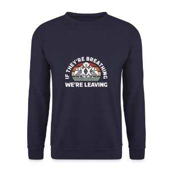 S’ils respirent, nous laissons l’infirmière médico-légale - Sweat-shirt Unisexe - marine - Devant - Alina (178cm) & Michal (187cm)