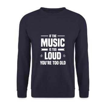 Si c’est trop fort, vous êtes trop vieux bassiste de basse - Sweat-shirt Unisexe - marine - Devant - Alina (178cm) & Michal (187cm)