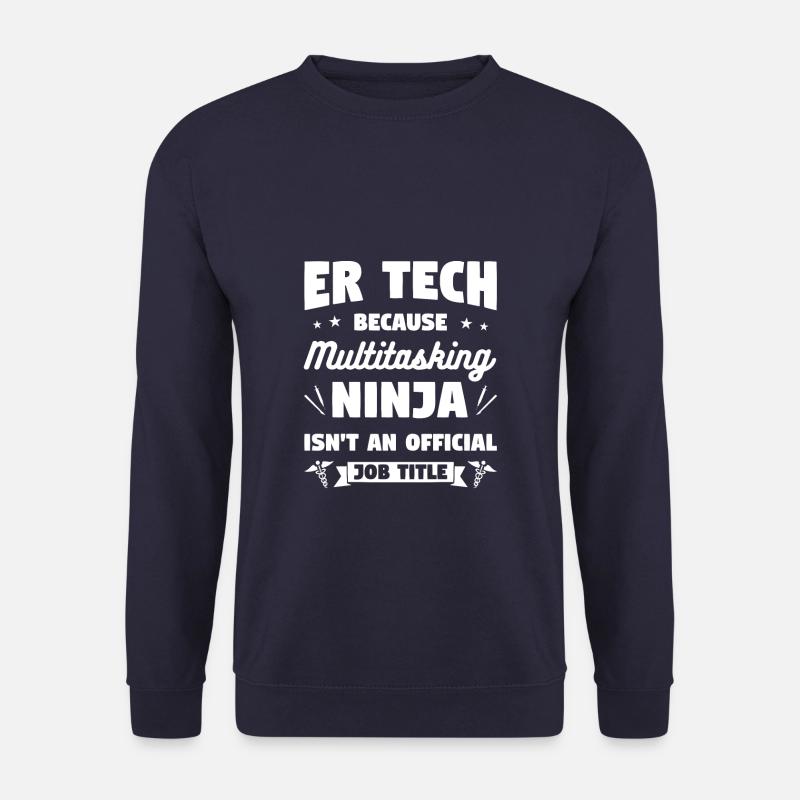 ER-Tech, weil Multitasking-Ninja kein - Unisex Pullover - Navy