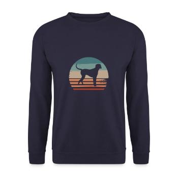 Vintage Retro Weimaraner Weimaraners Dog Lover - Unisex Sweatshirt - navy - Front - Alina (178cm) & Michal (187cm)