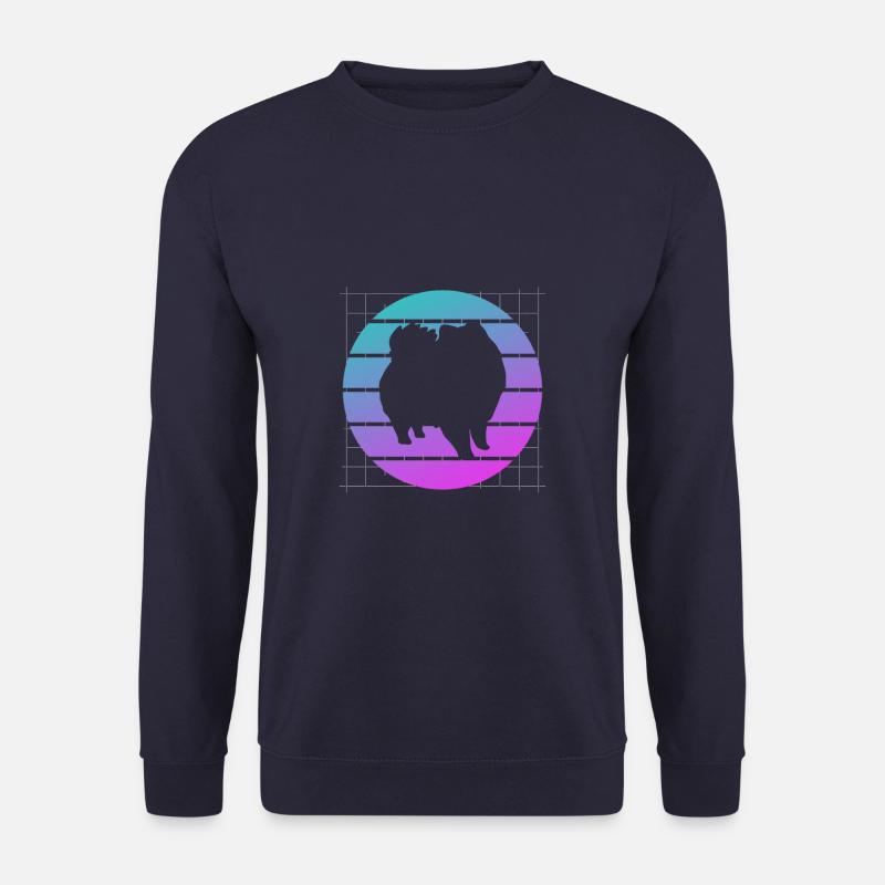 Retro Pommern Hundeliebhaber - Unisex Pullover - Navy