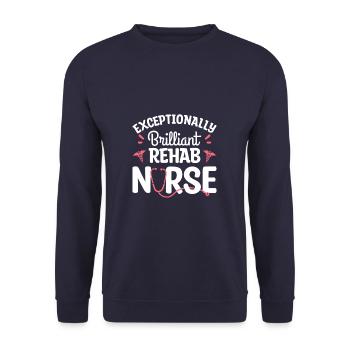 Außergewöhnlich brillante Reha-Krankenschwester RN-Krankenschwestern - Unisex Pullover - Navy - Vorne - Alina (178cm) & Michal (187cm)