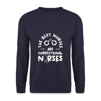 The Best Nurses Are Correctional Nurses RN Nurse - Sweat-shirt Unisexe - marine - Devant - Alina (178cm) & Michal (187cm)