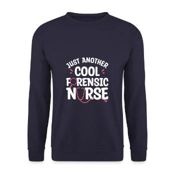 Just Another Cool Forensic Nurse RN Nurses - Sweat-shirt Unisexe - marine - Devant - Alina (178cm) & Michal (187cm)