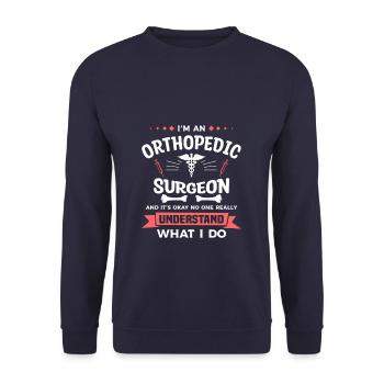 I'm An Orthopedic Surgeon And It's Okay - Sweat-shirt Unisexe - marine - Devant - Alina (178cm) & Michal (187cm)