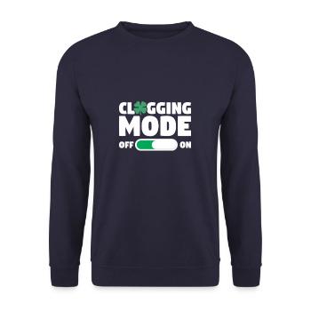 Clogging Mode On St. Patrick's Day Shamrock - Unisex Sweatshirt - navy - Front - Alina (178cm) & Michal (187cm)