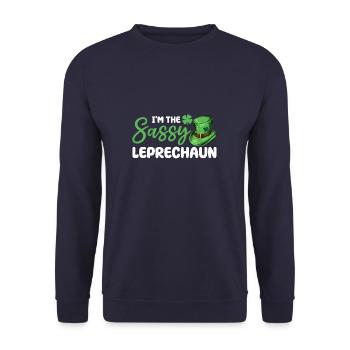 Je suis le lutin impertinent de la Saint-Patrick - Sweat-shirt Unisexe - marine - Devant - Alina (178cm) & Michal (187cm)