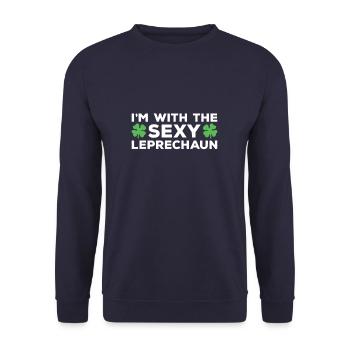Je suis avec le lutin sexy Saint-Patrick - Sweat-shirt Unisexe - marine - Devant - Alina (178cm) & Michal (187cm)