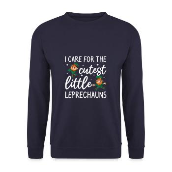 Ich kümmere mich um die süßesten kleinen Kobolde St - Unisex Pullover - Navy - Vorne - Alina (178cm) & Michal (187cm)