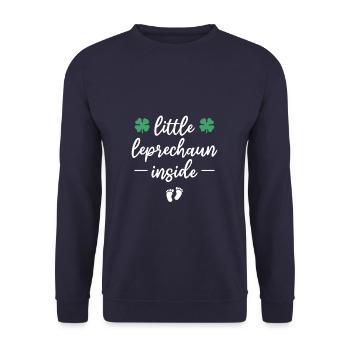 Petit lutin à l’intérieur de la Saint-Patrick - Sweat-shirt Unisexe - marine - Devant - Alina (178cm) & Michal (187cm)