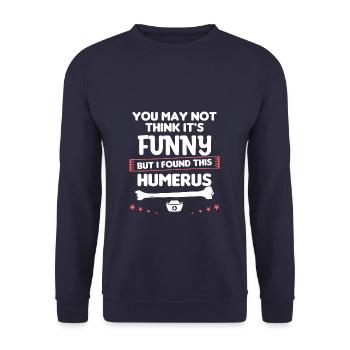 Vous ne pensez peut-être pas que c’est drôle mais j’ai trouvé quelque chose - Sweat-shirt Unisexe - marine - Devant - Alina (178cm) & Michal (187cm)