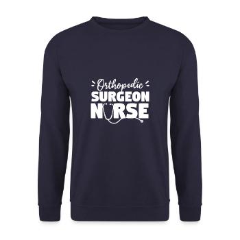 Chirurgien orthopédique Infirmière assistante orthopédiste - Sweat-shirt Unisexe - marine - Devant - Alina (178cm) & Michal (187cm)