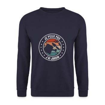 Je Peux Pas J'ai Jardin Jardinage Jardinier - Sweat-shirt Unisexe - marine - Devant - Alina (178cm) & Michal (187cm)