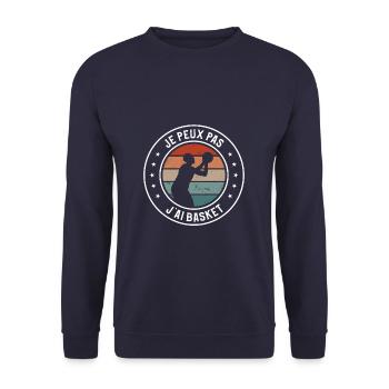 Je Peux Pas J'ai Athlétisme Athlète - Sweat-shirt Unisexe - marine - Devant - Alina (178cm) & Michal (187cm)