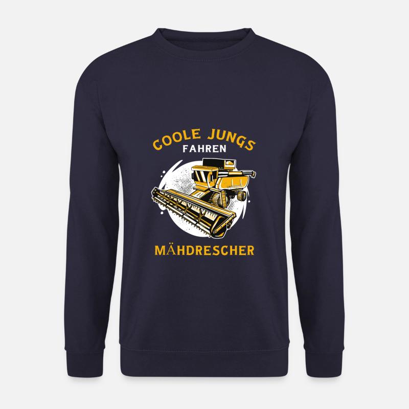 Coole Jungs Fahren Mähdrescher Traktor Männer - Unisex Pullover - Navy