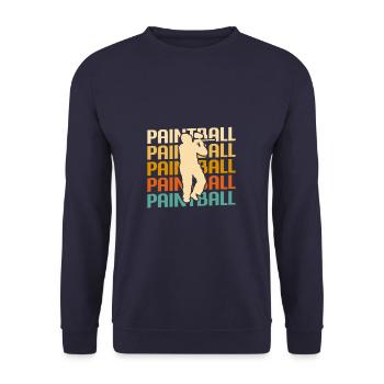 Joueur de paintball Retro Vintage Classic - Sweat-shirt Unisexe - marine - Devant - Alina (178cm) & Michal (187cm)