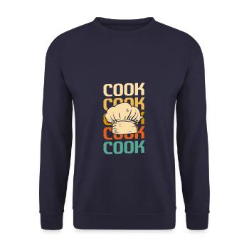 Retro Vintage Classic Chef Cook Cooking - Unisex Sweatshirt - navy - Front - Alina (178cm) & Michal (187cm)