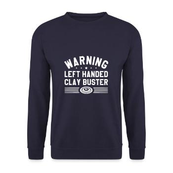 Avertissement gaucher Clay Buster Hunter Hunt - Sweat-shirt Unisexe - marine - Devant - Alina (178cm) & Michal (187cm)