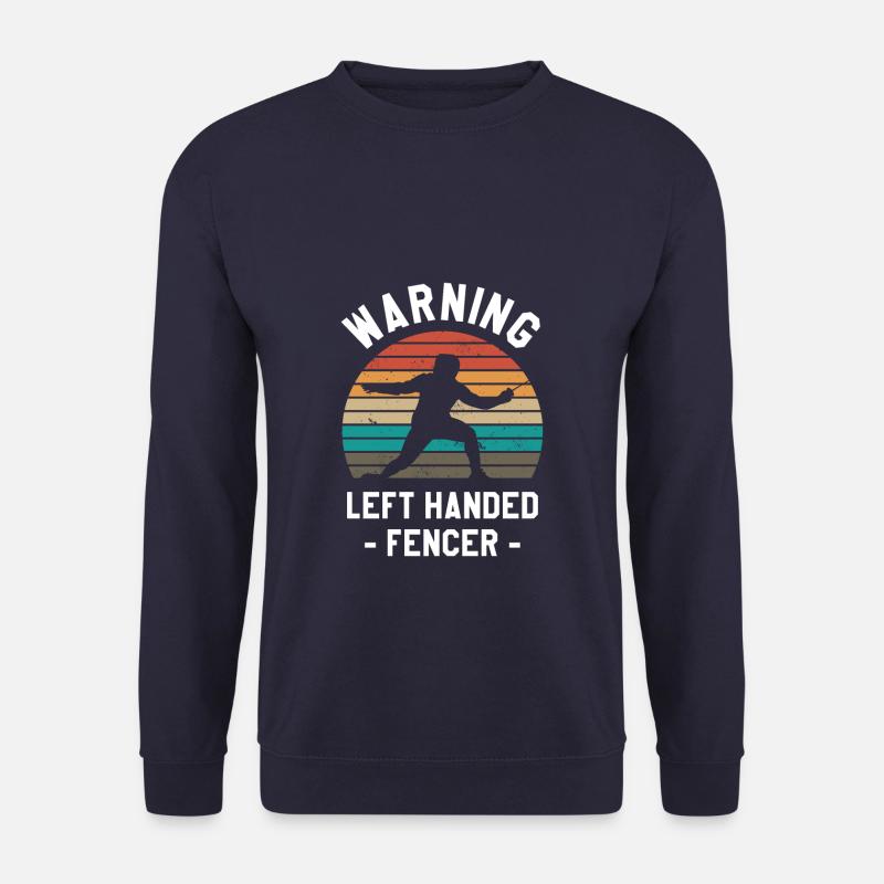 Warnung Linkshänder Fechter Fechten Linksfechter - Unisex Pullover - Navy