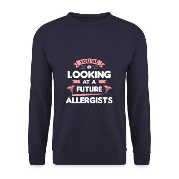 Vous êtes à la recherche d’un futur allergologue Allergologie - Sweat-shirt Unisexe - marine - Devant - Alina (178cm) & Michal (187cm)