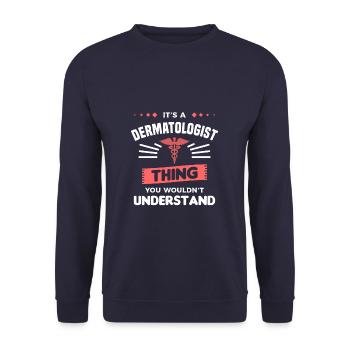 C’est un truc de dermatologue que vous ne comprendriez pas - Sweat-shirt Unisexe - marine - Devant - Alina (178cm) & Michal (187cm)