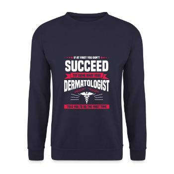 Essayez de faire ce que votre dermatologue vous a dit de faire - Sweat-shirt Unisexe - marine - Devant - Alina (178cm) & Michal (187cm)